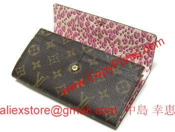 LOUIS VUITTON　ルイヴィトン　モノグラム　LV　財布　ファスナー長札　ポルトフォイユ・サラ　レオパード　ブロンコライユ　M60105